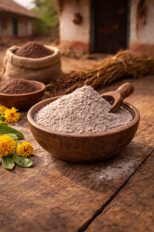 Ragi Flour | Finger Millet Flour | Stone Ground | Traditional Village Made | Natural & Pure
