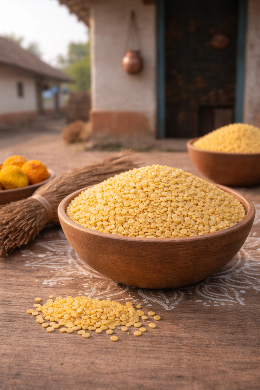 Organic Moong Dal | Unpolished Split Green Gram | Traditional Village Sourced | Natural & Pure